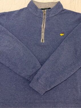 Masters Collection Men's Blue Quarter-Zip Size Large